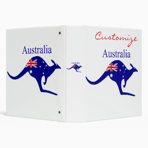 Australia Flag Kangaroo Thunder_Cove Binder