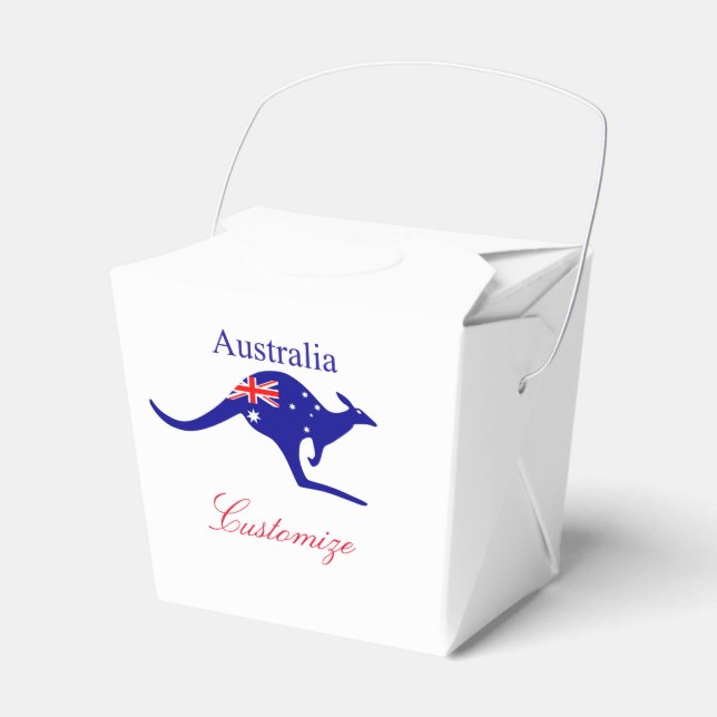 Australia Flag Kangaroo Thunder_Cove Favor Box (Front Side)
