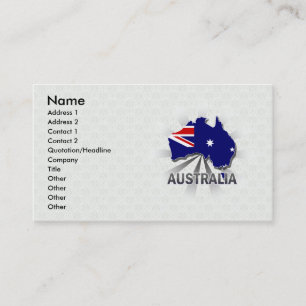 Australia Flag Map 2.0 Business Card