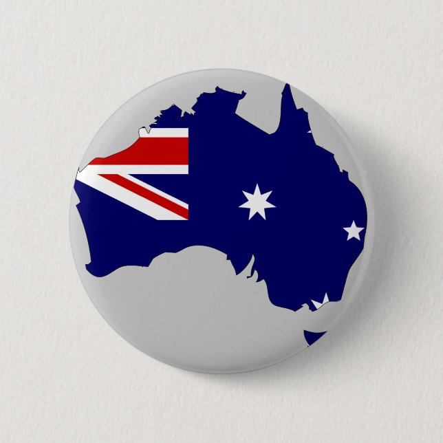 Australia flag map 2 inch round button (Front)