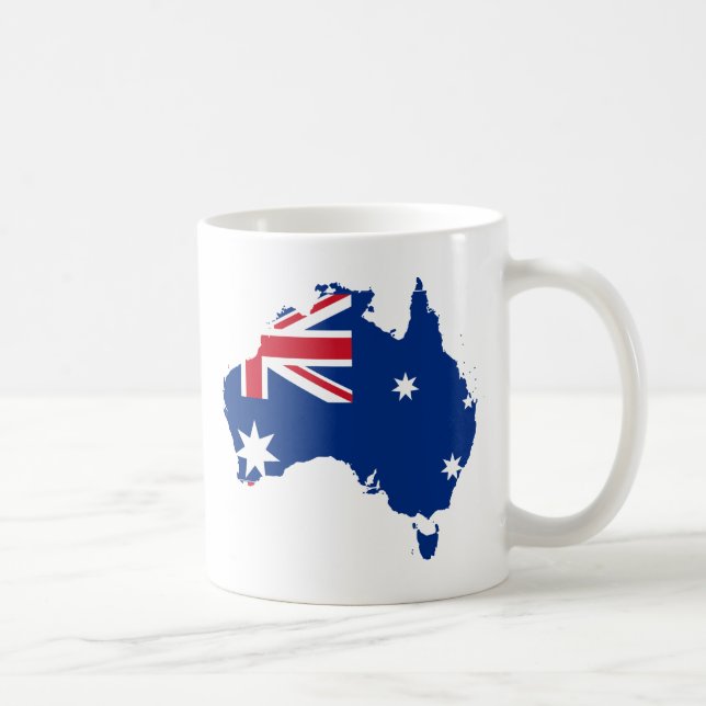 australia flag map coffee mug (Right)