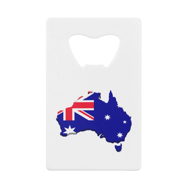 Australia Flag Map Credit Card Bottle Opener (Front)