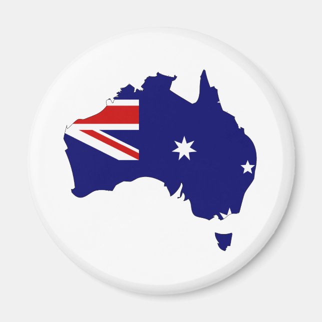 Australia Flag Map full size Magnet (Front)