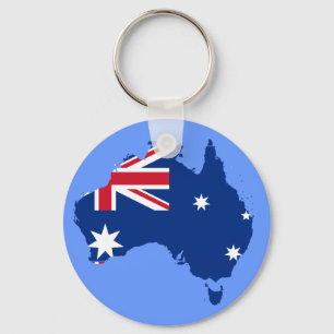 australia flag map keychain