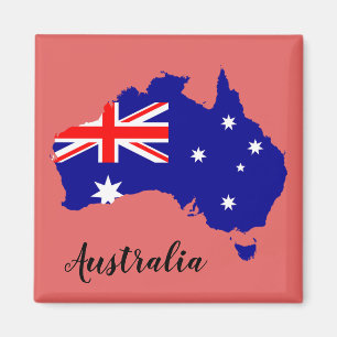 Australia Flag Map Magnet