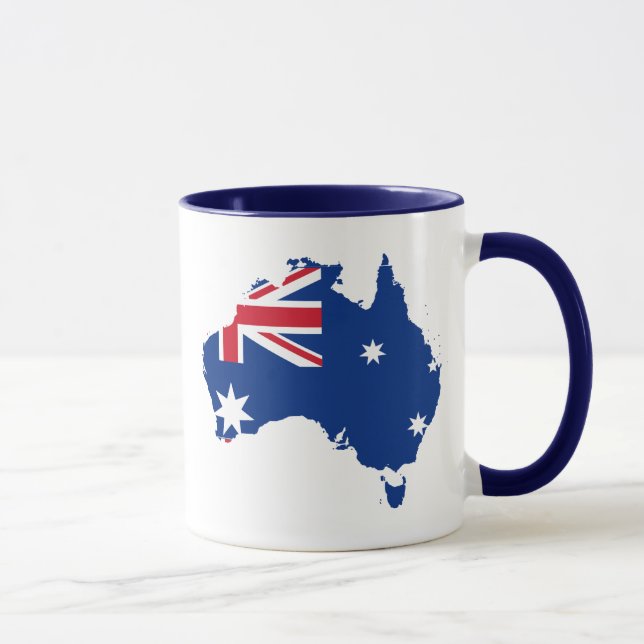 australia flag map mug (Right)