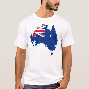 Australia Flag Map T-Shirt