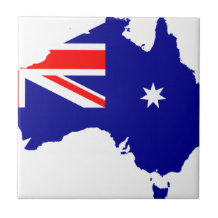 Australia Flag Map Tile