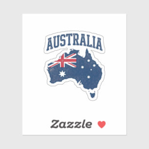 Australia Flag Map Vintage Distressed Graphic_1