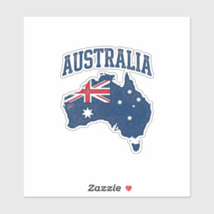 Australia Flag Map Vintage Distressed Graphic_1