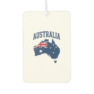 Australia Flag Map Vintage Distressed Graphic_1 Air Freshener