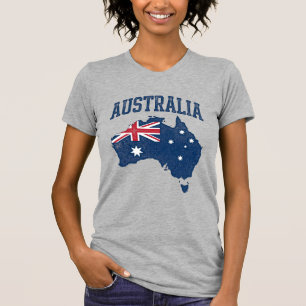 Australia Flag Map Vintage Distressed Graphic_1 T-Shirt