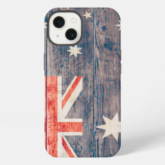 Australia Flag on Wood iPhone 13 Case