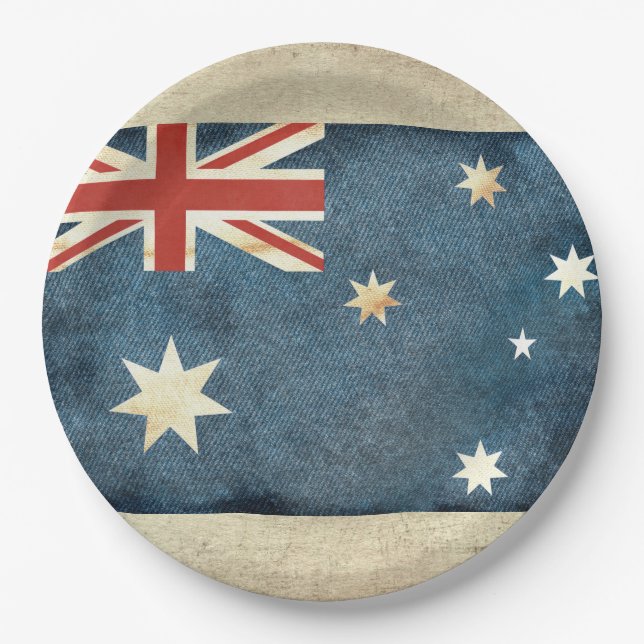 Australia Flag Paper Plates (Front)