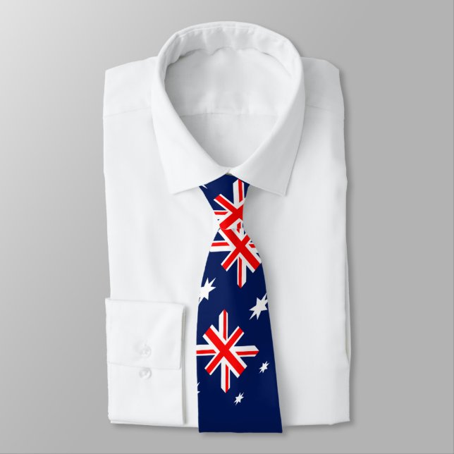 Australia flag pattern tie (Tied)