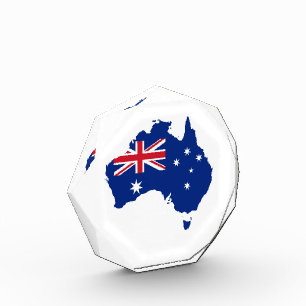 Australia flag photo block