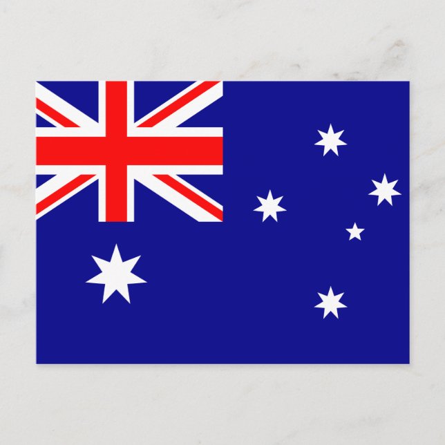 AUSTRALIA FLAG POSTCARD (Front)