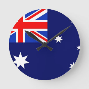 Australia Flag Round Clock