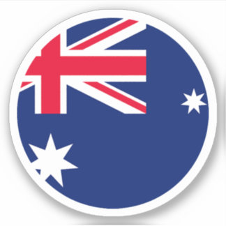 Australia Flag Round Sticker