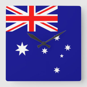 Australia Flag Square Wall Clock