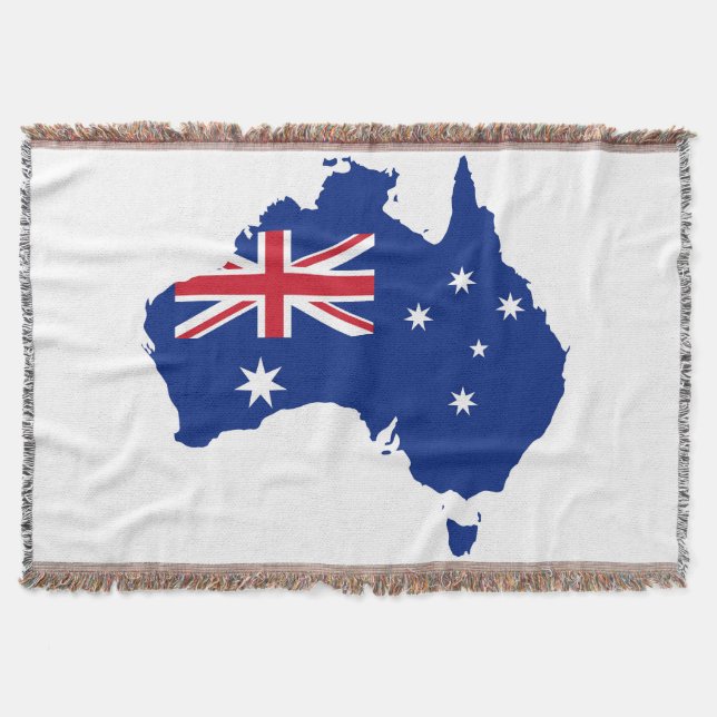 Australia flag throw blanket (Front)