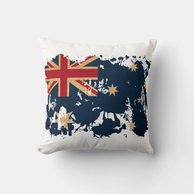 Australia Flag Throw Pillow (Front)