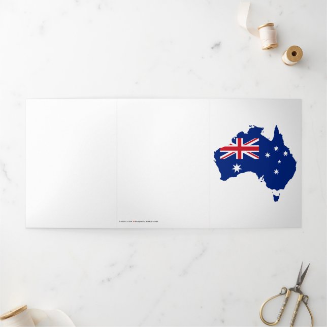 Australia flag Tri-Fold card (Outside)