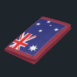 Australia flag trifold wallet<br><div class="desc">Australia flag wallet.Customize and personalize,  as desired. Choose from 8 different styles of nylon, denim or elegant leather and 6 colours colours.</div>