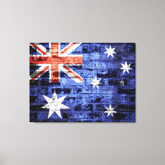 Australia Flag Vintage Canvas Print (Front)