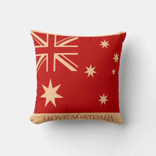 Australia Flag Vintage Pillow (Front)