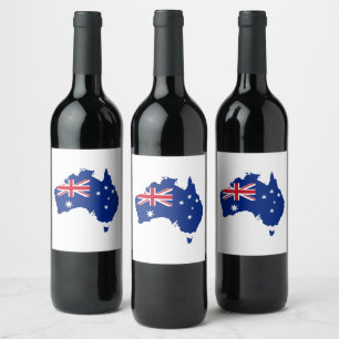Australia flag wine label
