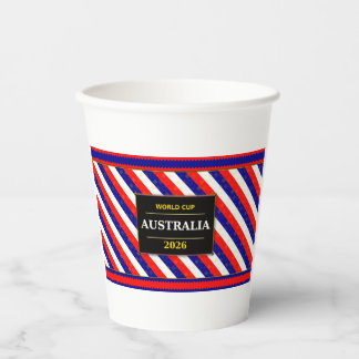 Australia Football Fan Flag Colors Stripe Pattern  Paper Cups