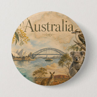 Australia  for lovers of Australia  3 Inch Round Button