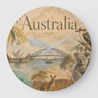 Australia  for lovers of Australia  Large Clock