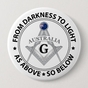 Australia freemasonry sign 4 inch round button