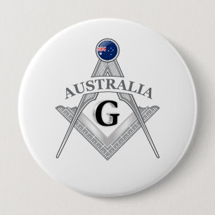Australia freemasonry sign 4 inch round button