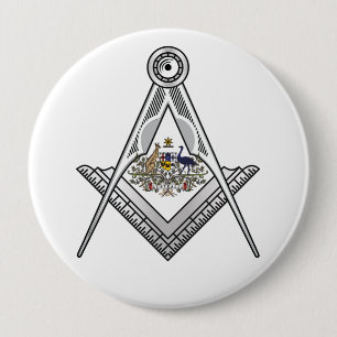 Australia freemasonry sign 4 inch round button