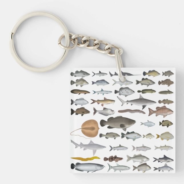 Australia Freshwater Fish Group Keychain (Front)