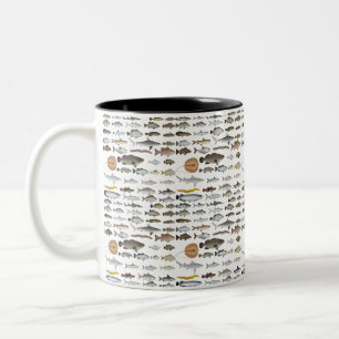 Australia Freshwater Fish Group Two-Tone Coffee Mug