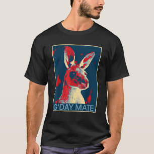 Australia G Day Mate Funny Kangaroo Australian Sym T-Shirt