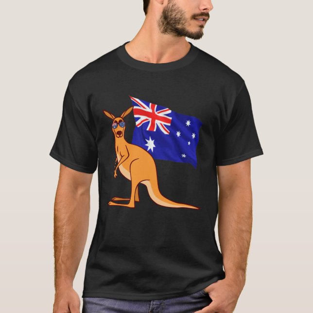 Australia G Day Mate   Kangaroo Australian Symbol T-Shirt (Front)