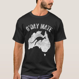 Australia G Day Mate Kangaroo Australian Symbol T-Shirt