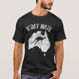 Australia G Day Mate   Kangaroo Australian Symbol T-Shirt