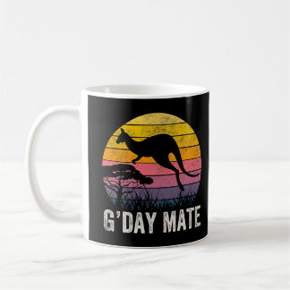 Australia G'day Mate Funny Kangaroo Australian Sym Coffee Mug