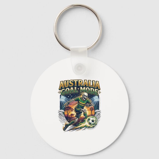 Australia Goal Mode Skeleton Striker Nations Stree Keychain (Front)