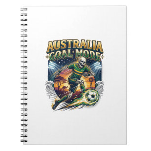 Australia Goal Mode Skeleton Striker Nations Stree Notebook