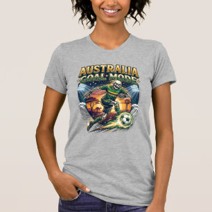 Australia Goal Mode Skeleton Striker Nations Stree T-Shirt