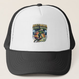 Australia Goal Mode Skeleton Striker Nations Stree Trucker Hat