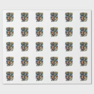 Australia Goal Mode Skeleton Striker Nations Stree Wrapping Paper