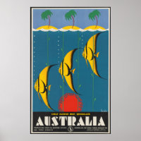 Australia - Great Barrier Reef Vintage Poster